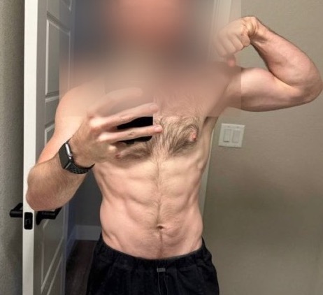 Same client after, face blurred